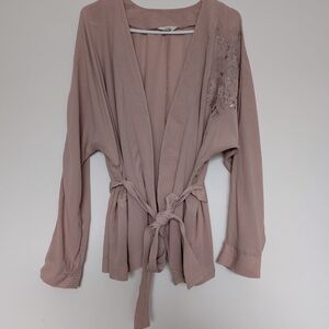 Sun & Shadow Blush Pink Lightweight Kimono Cardigan